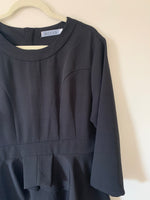 Load image into Gallery viewer, Peplum Black Dress
