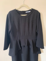 Load image into Gallery viewer, Peplum Black Dress

