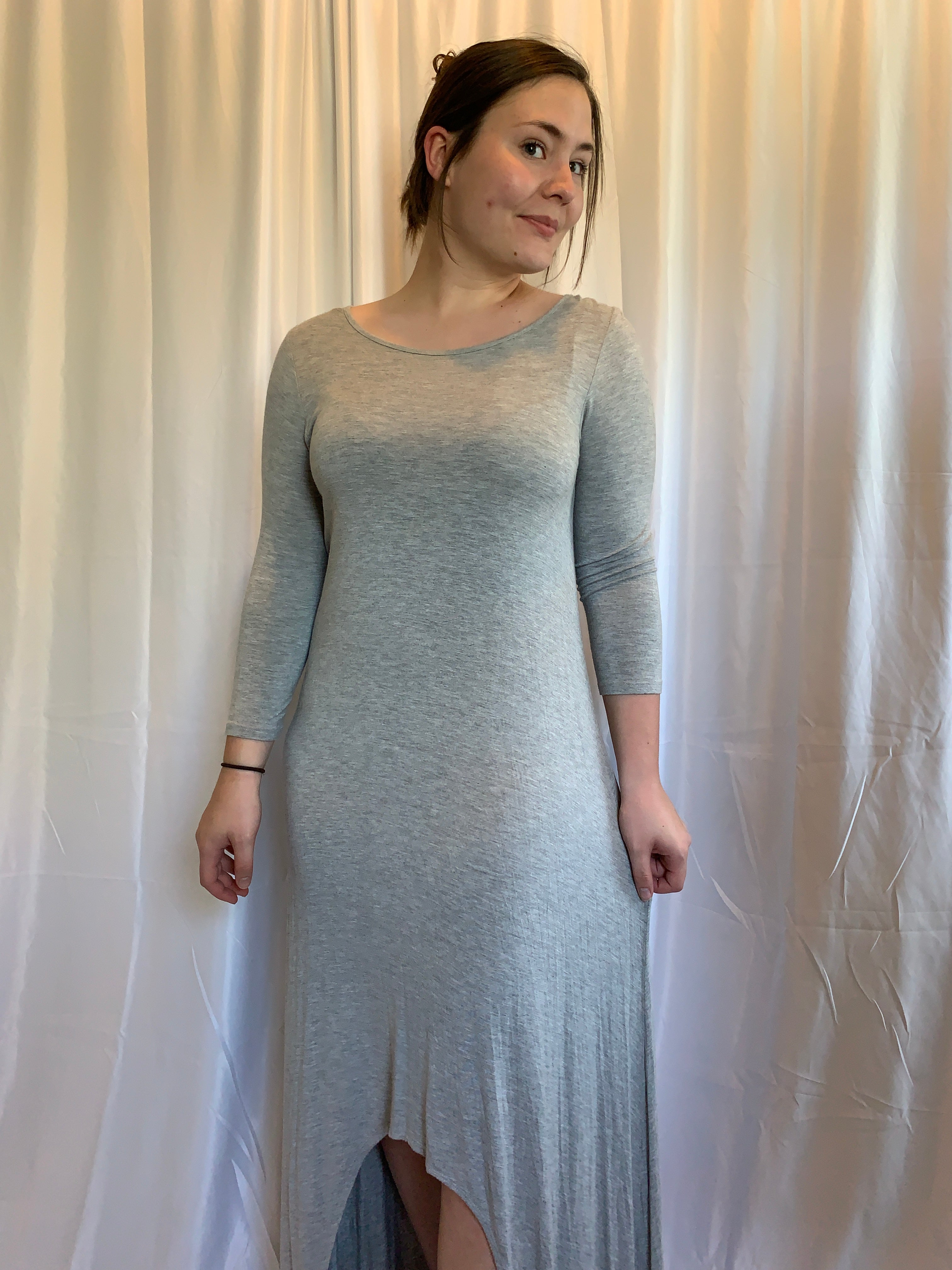 Grey Highlow maxi Dress