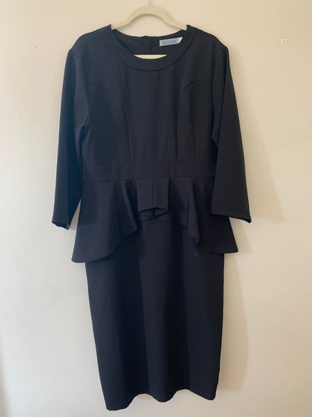 Peplum Black Dress Young and Channing Peplum Black Dress Young and Channing