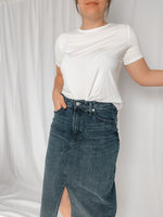 Load image into Gallery viewer, A. New. Day. Jean Skirt
